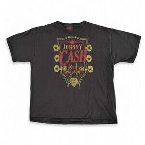 Zion Rootswear Johnny Cash Graphic Tee Size 1X Cotton Minimalist Streetwear
